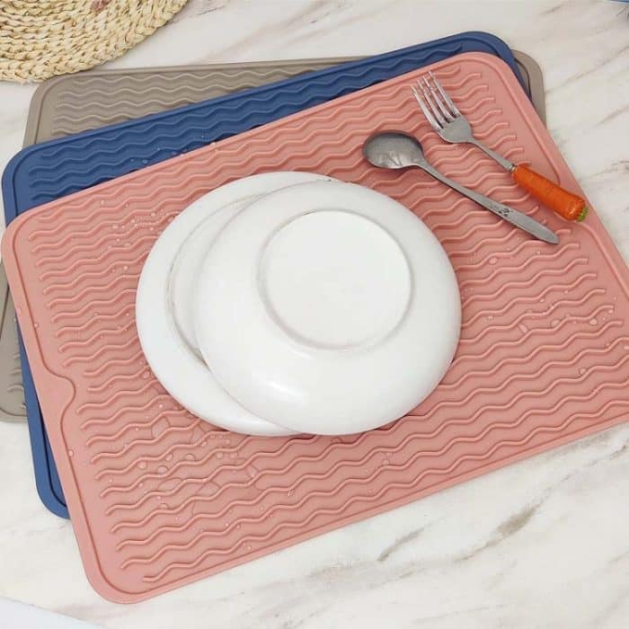 TPR verdickte Thermal Pad Wave Pattern Drain Anti-Rutsch-Matte, Khaki Pink, Khaki Gray, Khaki Blue – Bild 6