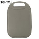 10 Stück rutschfestes Küchenschneidebrett aus Kunststoff, No. 2 Mud Gray, No. 2 Brown