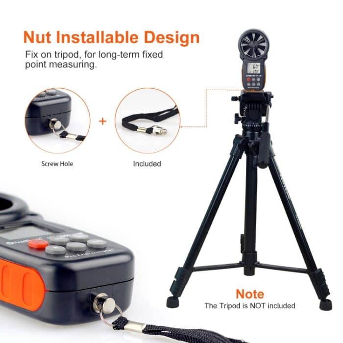 BT-100 Handanemometer Windgeschwindigkeit Windchill Temperaturmessgerät, BT-100 – Bild 4