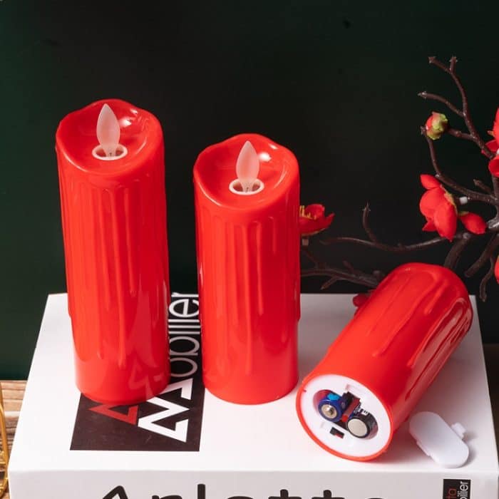 2 Stück elektronisches Kerzenlicht mit schwingendem Docht, Simulationskerzenlampe, 5x11cm, 5x13cm, 5x15cm – Bild 4