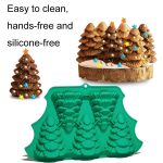 FF2569 Weihnachtssimulation Weihnachtsbaumform Kuchenform Backwerkzeug, Stil:, 5 Even Light Gold, 5 Even Green, 6 Even Christmas Tree – Bild 5