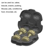 W1532 Kürbis-Eiscreme-Silikon-Eisgitterform, Schokolade, Whiskey, Eiswürfel, Eishockey, Gold, Black – Bild 4