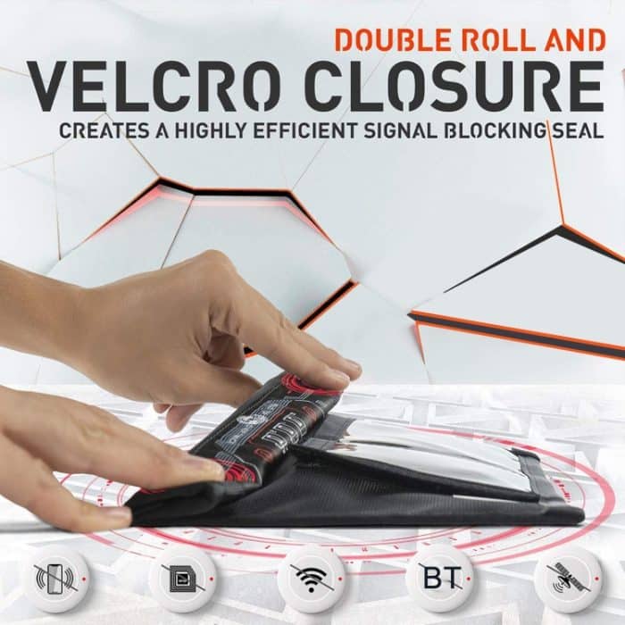 RFID-Schutztasche mit gerolltem Rand für Mobiltelefone und Tablets, Signalabschirmungstasche für Autoschlüssel, 1, 2, Rolled Edge  9.5 x 9.75 inch – Bild 4