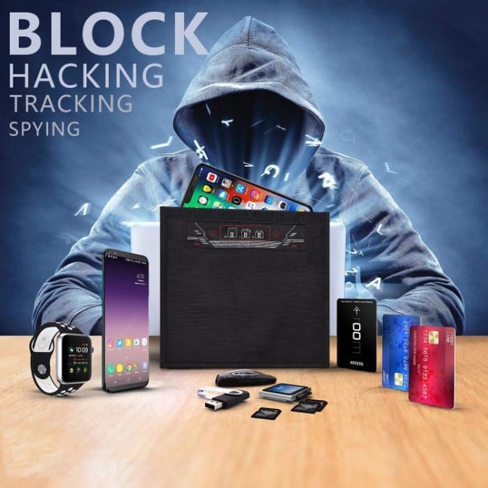 RFID-Schutztasche mit gerolltem Rand für Mobiltelefone und Tablets, Signalabschirmungstasche für Autoschlüssel, 1, 2, Rolled Edge  9.5 x 9.75 inch – Bild 6