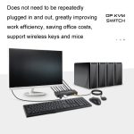 FJGEAR FJ-DK401 60 Hz DP+USB-zu-KVM-Umschalter mit 4 Anschlüssen und Desktop-Controller – Bild 5