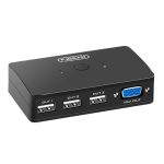 FJGEAR FJ-210UK 2 Ports HD VGA zu KVM-Umschalter mit Desktop-Controller, FJ-210UK