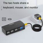 FJGEAR FJ-210UK 2 Ports HD VGA zu KVM-Umschalter mit Desktop-Controller, FJ-210UK – Bild 2