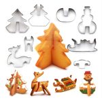 Edelstahl-3D-Stereo-Keksform, Weihnachtsplätzchen-Backgerät, 3D Christmas Mold