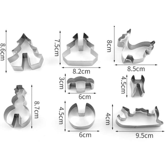 Edelstahl-3D-Stereo-Keksform, Weihnachtsplätzchen-Backgerät, 3D Christmas Mold – Bild 3