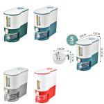 Insektensicherer, versiegelter, feuchtigkeitsbeständiger Frischreis-Aufbewahrungsbehälter mit einem Knopfdruck, 5 KG – Bild 2