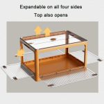 Zusammenklappbare Outdoor-Camping-BBQ-Snacks-Slider-Aufbewahrungsbox, Small – Bild 3