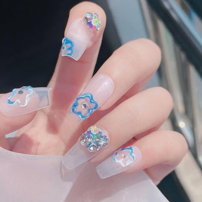 20 Stück Nagelschmuck, gestapelte Diamant-Nagelaufkleber, Zubehör, H522, H523, H524, H525 – Bild 6