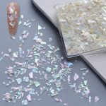 4 Boxen Nail Art Dekoration Muschelfragment Nageldekoration, Stil:, 01 Bay, 02 Champagne, 03 Smooth, 04 Colorful, 05 White, 06 Mixed Color