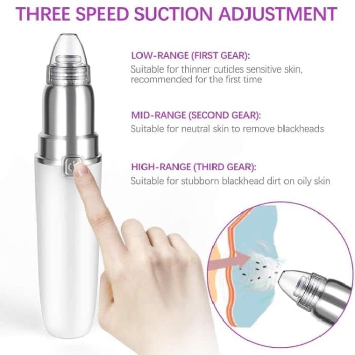 HD-3138 Elektrisches Porenreinigungsinstrument, heiße Kompresse zum Exportieren von Akne, entfernendes Mitesser-Schönheitsinstrument, White With Acne Needle – Bild 4