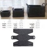 2 Stück faltbare Aufbewahrungskörbe aus Filz von Home Clutter, Large, Medium, Small – Bild 3