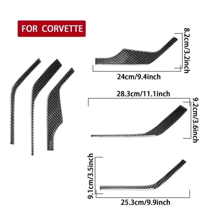 For Chevrolet Corvette C8 6pcs /Set Inner A-Pillar Speaker Sticker – Bild 3