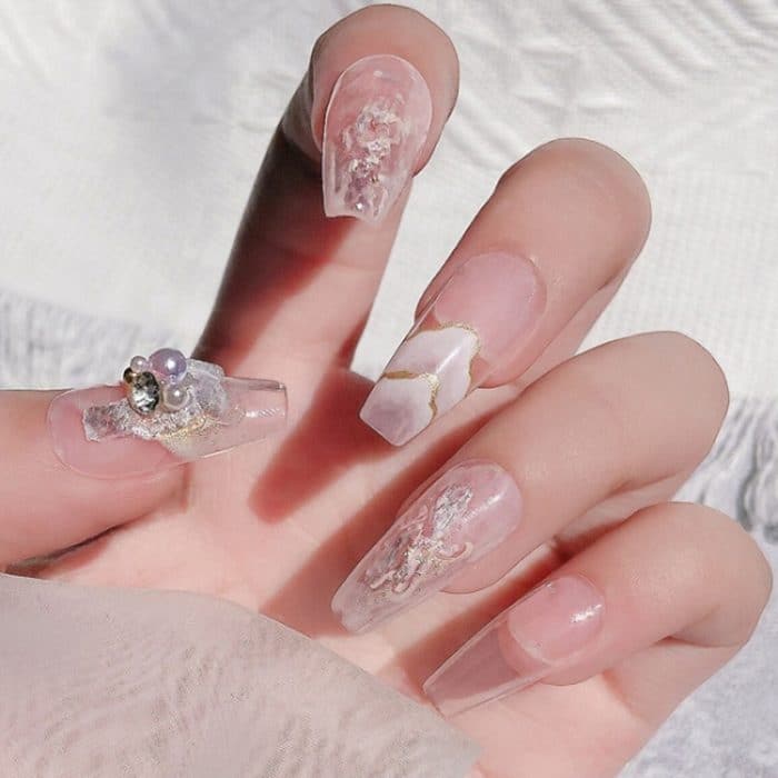 10 Boxen Samt Muscheln Glimmer Stück Nagelaufkleber Nagel Pailletten Schmuck, 01 Fragments, 02 Big Pieces – Bild 5