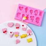 2 STÜCKE G114 Candy Lollipop Eisform Silikonform Schokoladenkekse Kuchendekoration – Bild 4