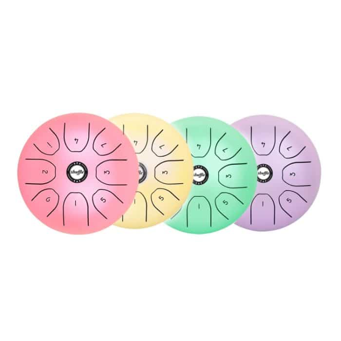 Shuffle SD-5 5,5 Zoll Steel Tongue Carefree Empty Drum Percussion Instrument, Shuffle Yellow, Shuffle Pink, Shuffle Purple, Shuffle Green – Bild 3