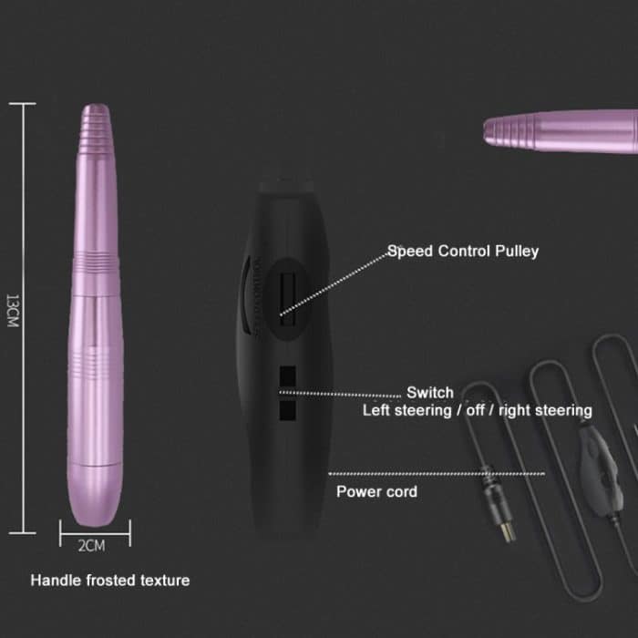 USB-Stecker, Aluminium-Nagelbohrmaschine, elektrisches Maniküre-Fräser-Set, Nail Drill Machine (Pink), Nail Drill Machine (Silver), Nail Drill Machine (Golden) – Bild 6