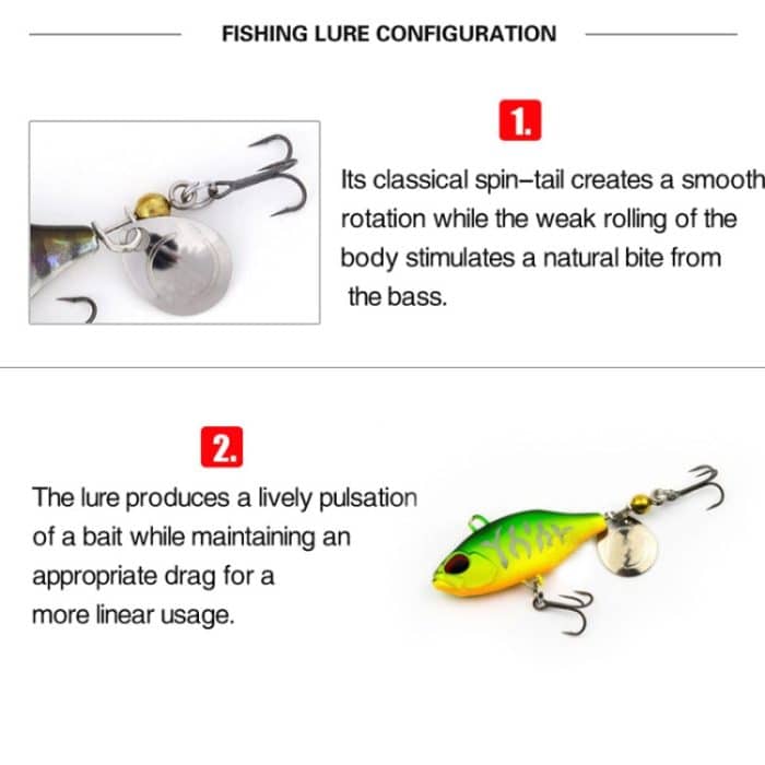 2 Stück Luya Köder Shenshui VIB mit Metalltabletten Fake Bait Tiller Mouth Bass Bionic Fishing Bait, 2pcs A, 2pcs B, 2pcs C, 2pcs D, 2pcs E – Bild 5