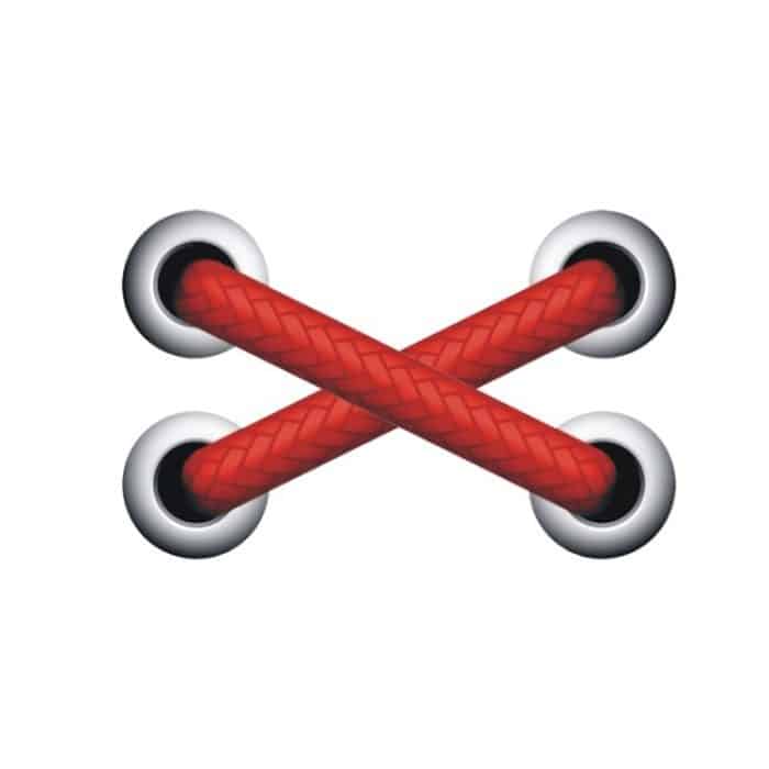 10 Stück Schnürsenkel-Autoaufkleber, Karosserie-Abdeckung, Kratzer-Patch-Aufkleber, Cross Red Shoelace, Cross Black Shoelace, Cross Pink Shoelace, Horizontal Red Shoelace, Horizontal Black Shoelace, Horizontal Pink Shoelace – Bild 1