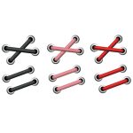 10 Stück Schnürsenkel-Autoaufkleber, Karosserie-Abdeckung, Kratzer-Patch-Aufkleber, Cross Red Shoelace, Cross Black Shoelace, Cross Pink Shoelace, Horizontal Red Shoelace, Horizontal Black Shoelace, Horizontal Pink Shoelace – Bild 2