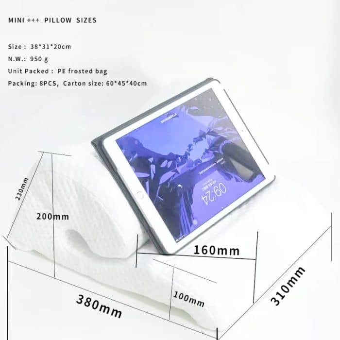 Auto-Nacken- und Lendenkissen, Handy-Tablet-Kissenhalterung, Pillow (White), Pillow (Rainbow) – Bild 3