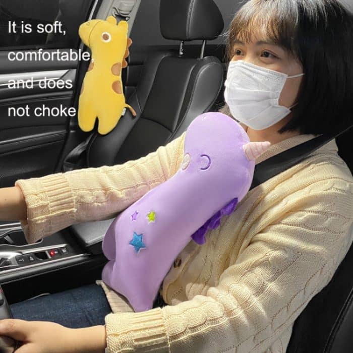 Auto-Sicherheitsgurt-Kissen, Schulterbezug, Cartoon-Versicherungsgürtel, Yellow, Purple, Green – Bild 5