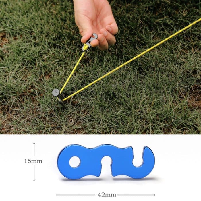 10 Stück Outdoor-Kaserne Aluminiumlegierung Regenschirm Seil Schnalle S-förmige Wind Seil Schnalle – Bild 3