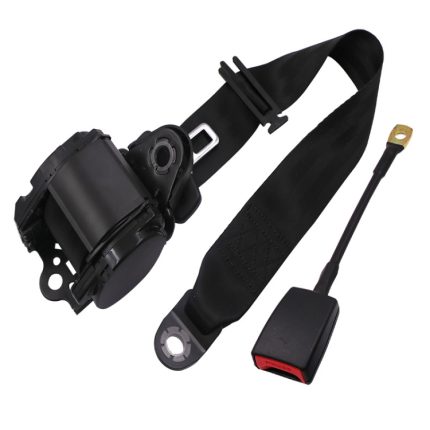 Universeller 3-Punkt-Sicherheitsgurt zum Nachrüsten für Autos mit Notverriegelung, Iron Bar Latch, Iron Buckle, Braided Straps