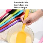 2 Stück 28 cm Silikon-Quadratschaufel-Kuchenschaber, Square Black, Square Purple, Square Blue, Square Pink, Square Rose Red, Square Red, Square Green, Square Yellow – Bild 3