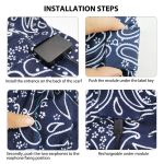 Schlafkopfhörer, kabelloses Stirnband für Training, Yoga, Laufen, Schlafen, Meditation, Wireless Headband Deep Blue – Bild 5