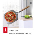 Abnehmbare Aluminium-Eichen-Pizza-Kuchen-Transferschaufel, Küchen-Backwerkzeuge, 12 inches – Bild 4