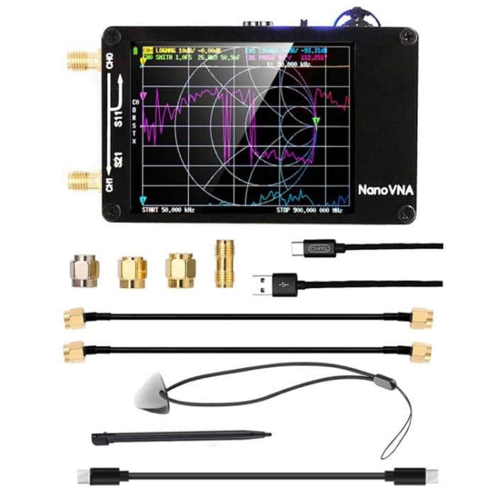 NANOVNA-H Verbesserte Version 2,8 Zoll TFT 50 kHz-1,5 GHz Vektor-Netzwerk-Antennenanalysator MF HF VHF UHF mit SD-Karte, 2.8 Inch – Bild 1