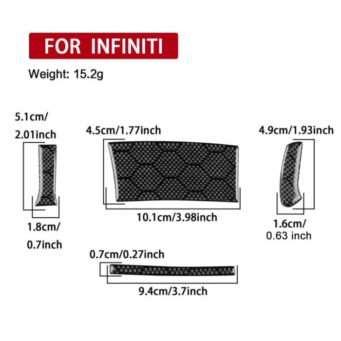 Für Infiniti G37/G25/Q60 4 teile/satz Rechtslenker Lenkrad Taste Linke Abdeckung Aufkleber, Right-Hand Drive – Bild 3