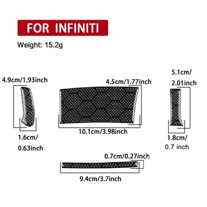 Für Infiniti G37/G25/Q60 4 teile/satz Linkslenker Lenkrad Taste Linke Abdeckung Aufkleber, Left-hand Drive – Bild 3