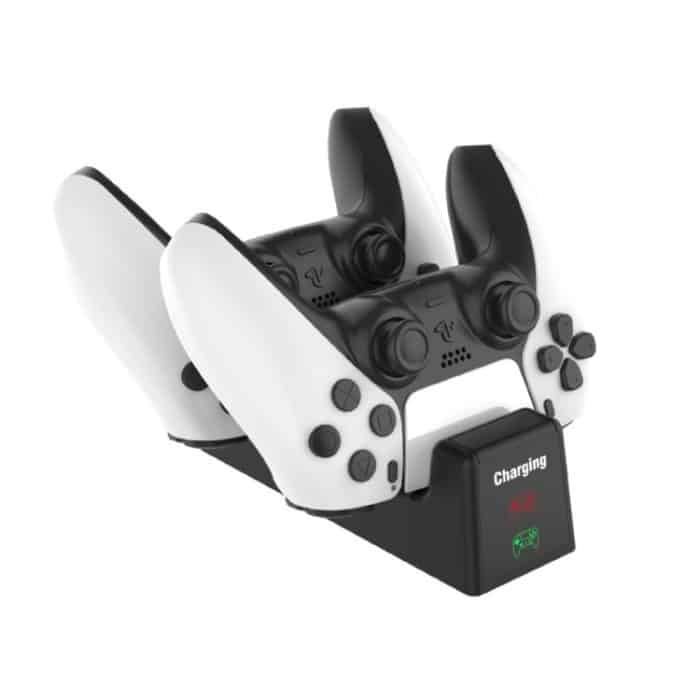TBD06032030.jpg Für PS5 SYP-1018 Gamepad-Ladehalterung Dual-Dock-Ladegerät mit LED-Anzeige – Bild 1