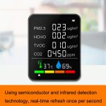 ZN-2COWT 6 In 1 PM2,5 Infrarot Sensor CO2 Formaldehyd TVOC Temperatur Feuchtigkeit Detektor, 6 In 1 Infrared/Semiconductor – Bild 3