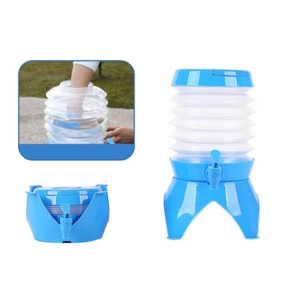 Outdoor Camping Tragbarer Auto-einziehbarer Falteimer mit Wasserhahn, Kapazität:, 3.5L, 5.5L, 7.5L, 9.5L