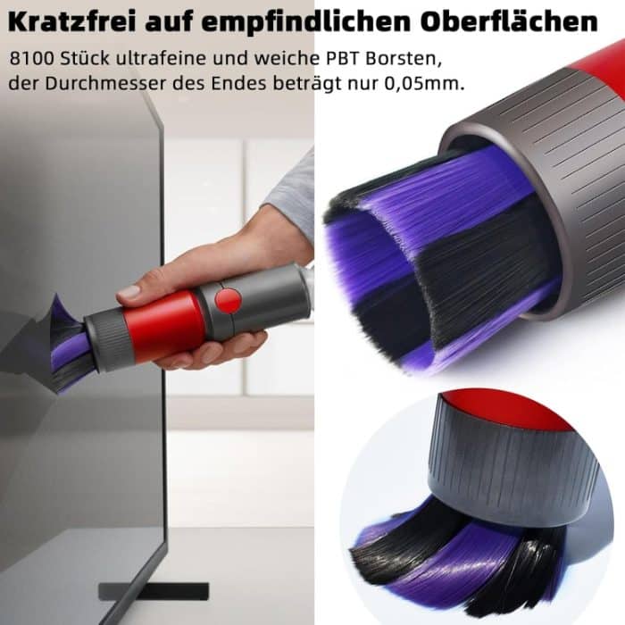 Für Dyson Staubsauger V7 V8 V10 V11 V15 Nicht abfärbende Staubbürste mit weichen Borsten – Bild 5