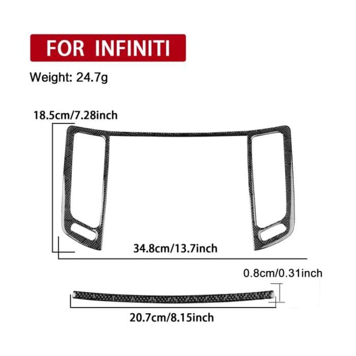 Für Infiniti G35/G37/G25/Q60, 2 Stück/Set, universeller Aufkleber für den zentralen Luftauslass, für Links- und Rechtsantrieb – Bild 3