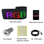 Flexibles Auto-LED-Display, Handy-APP-Steuerung, Bluetooth-Verbindung, S1664RGB 390x107mm, S1696RGB 672x122mm, S3264RGB 390x187mm, S3296RGB 672x218mm – Bild 3