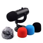 Für Blue Yeti Pro Anti-Pop und winddichte Schwamm-/Flauschige Mikrofonabdeckung, Black Sponge, Blue Sponge, Black Hair, Gray Hair – Bild 6