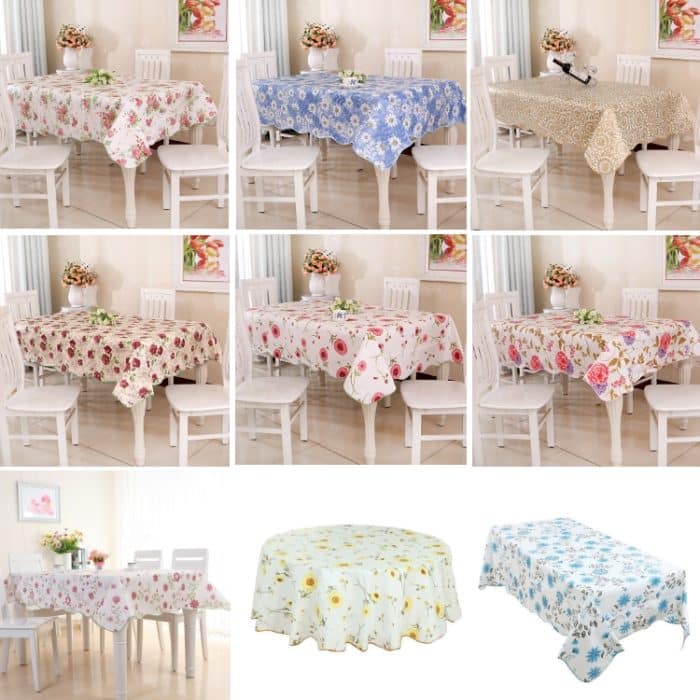 PEVA öl- und wasserbeständige Couchtisch-Tischdecke, 152x152cm, 90x90cm – Bild 2