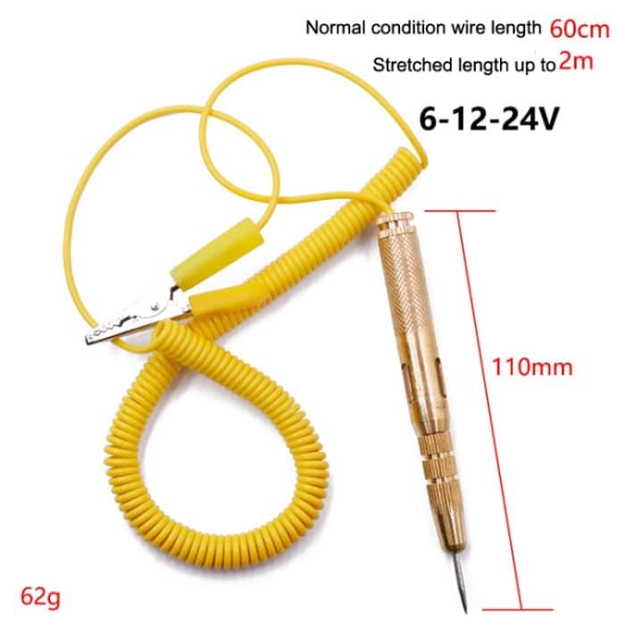 2 Stück 6–24 V Auto-Schaltkreis-Teststift, LED-Multifunktionstest, bestandener Testlicht-Testlicht-Teststift, LED Spring Test Pen – Bild 3