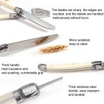 Edelstahl-Messer-Gabel-Löffel-Set mit Kunststoffgriff, westliches Geschirr, 3 In 1, 4 In 1, 6 Knives, 6 Forks, 6 Spoons, 6 Tea Spoons – Bild 4