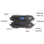 P-1101-5 5 Stk. SC Typ Glasfaser wasserdichte Schutzbox Leder Lichtkabel Fortsetzungsbox – Bild 3