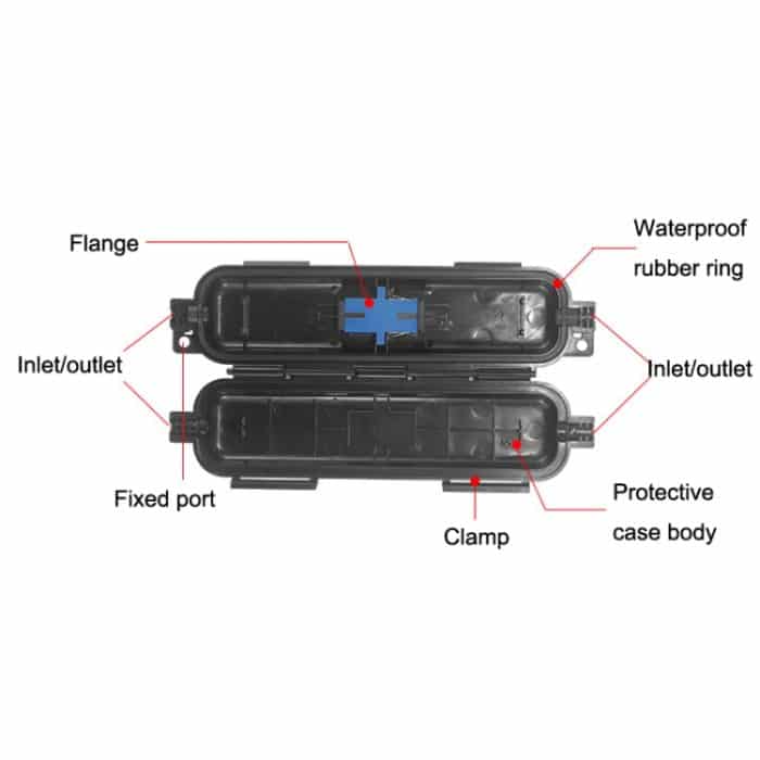 P-1101-5 5 Stk. SC Typ Glasfaser wasserdichte Schutzbox Leder Lichtkabel Fortsetzungsbox – Bild 3