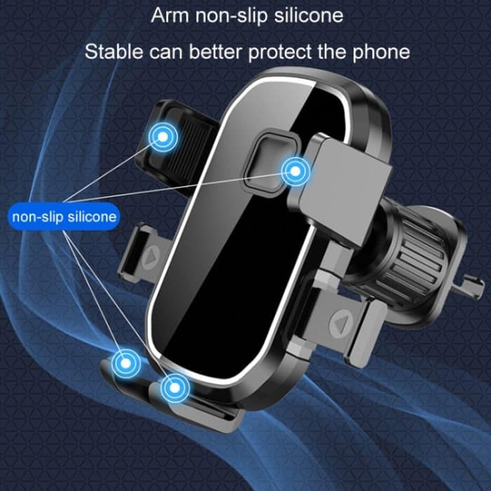 Auto-Luftauslass-Haken fester Navigations-Handyhalter, Mirror Black – Bild 3